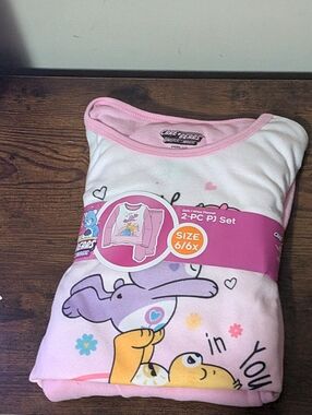 Care Bears Pink and Purple Girls 2-Piece Pajama Set